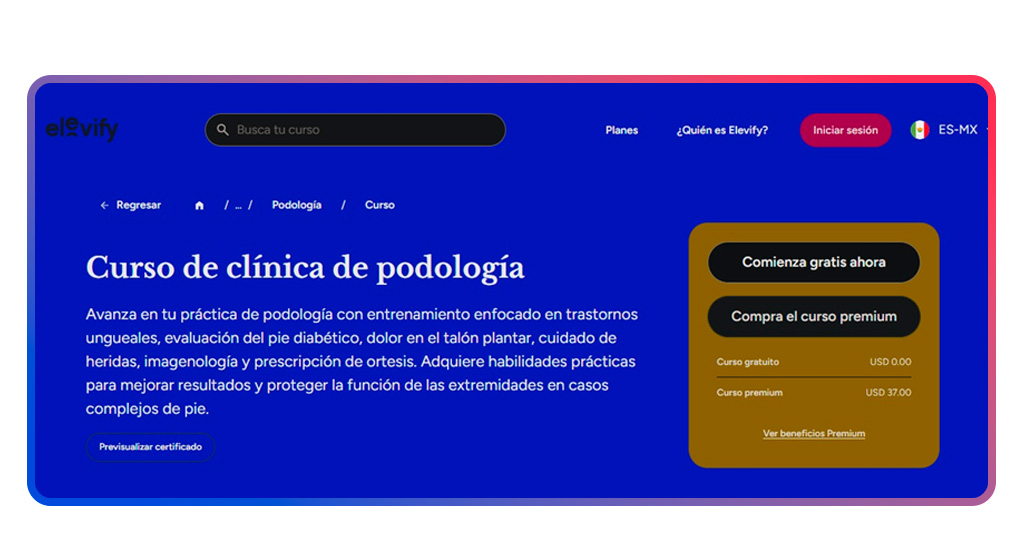 Curso de clínica podológica