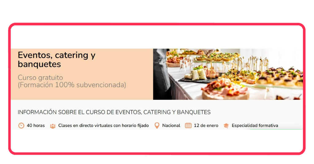 Curso eventos, catering y banquetes: genera ingresos desde 14.000 €/año 2 Curso eventos