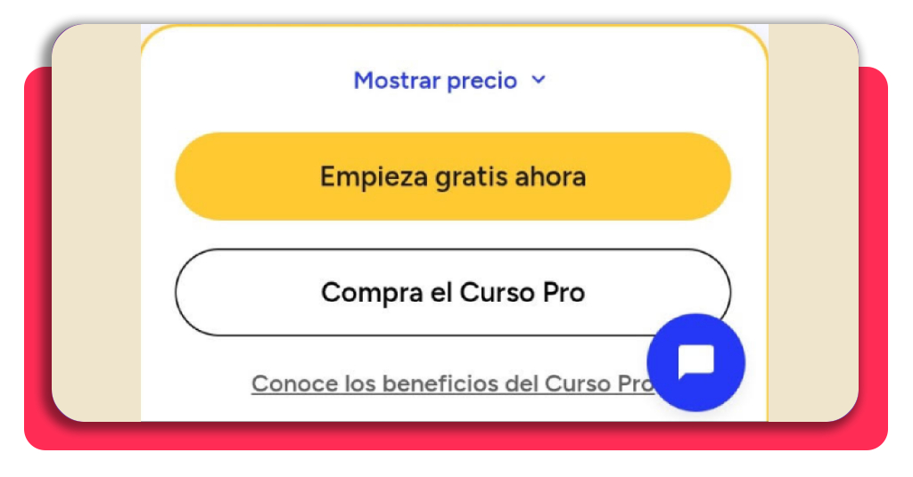Peligro de caída: curso básico de andamios gratis ¡Inscríbete Ahora! 5 Pantalla de inscripción al curso básico de andamios en Elevify