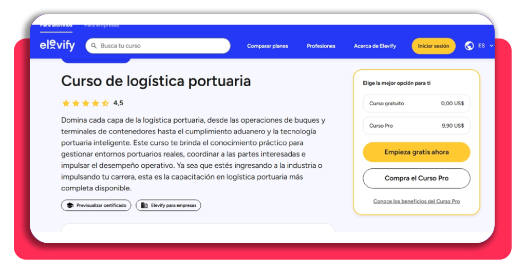 Curso gratis de logística portuaria: plazas disponibles hoy 3 Paso 1 para inscribirse en el curso de logística portuaria - acceso a la plataforma