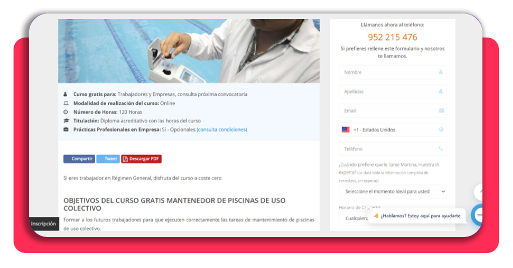 Curso gratis de limpieza de piscinas: empleo de verano asegurado 3 Convocatoria abierta del curso gratis de piscinas