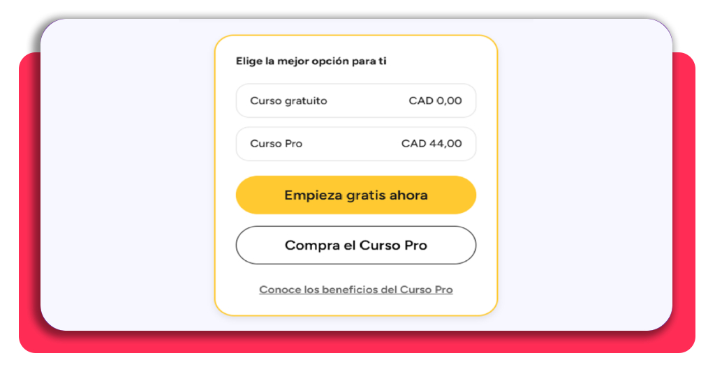 Registro de cuenta gratuita en Elevify para el curso de desbrozadora