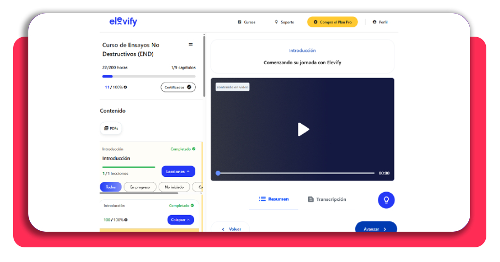 Curso técnico END gratis: fórmate para ganar €3.000 al mes 7 Aula virtual del curso técnico END con lecciones en vídeo y materiales PDF