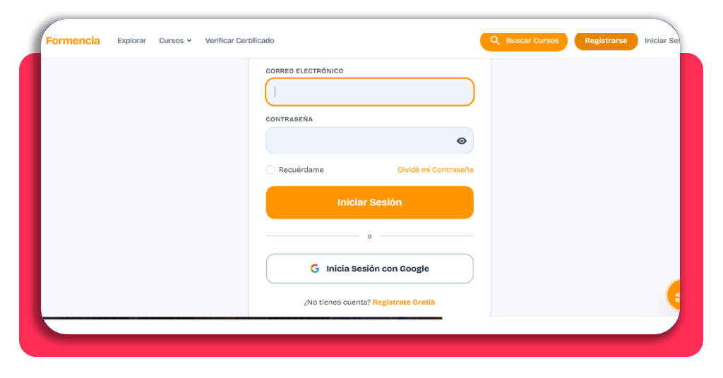 Maquillaje y caracterización: Inscríbete al curso gratis hoy 4 Registro en la plataforma de formación en maquillaje