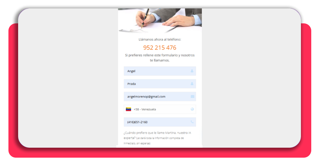 Formulario de inscripción del curso de limpieza industrial