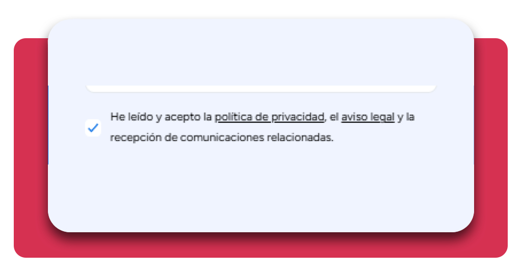 Curso higiene alimentaria gratis: inscríbete hoy mismo 8 Casillas de aceptación de la política de privacidad en el formulario de inscripción