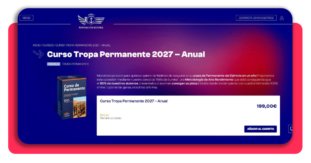 Asegura tu plaza fija: curso tropa permanente ¡Inscríbete ya! 5 Proceso de inscripción y pago en la plataforma del curso tropa permanente
