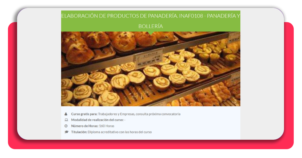 Capacítate en panadería y bollería con formación gratuita 4 Información detallada del curso INAF0108 Panadería y Bollería