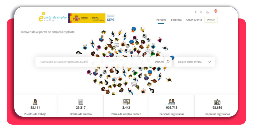 Miles de ofertas en el SEPE: postúlate GRATIS ya 1 Página de inicio del portal Empléate del SEPE