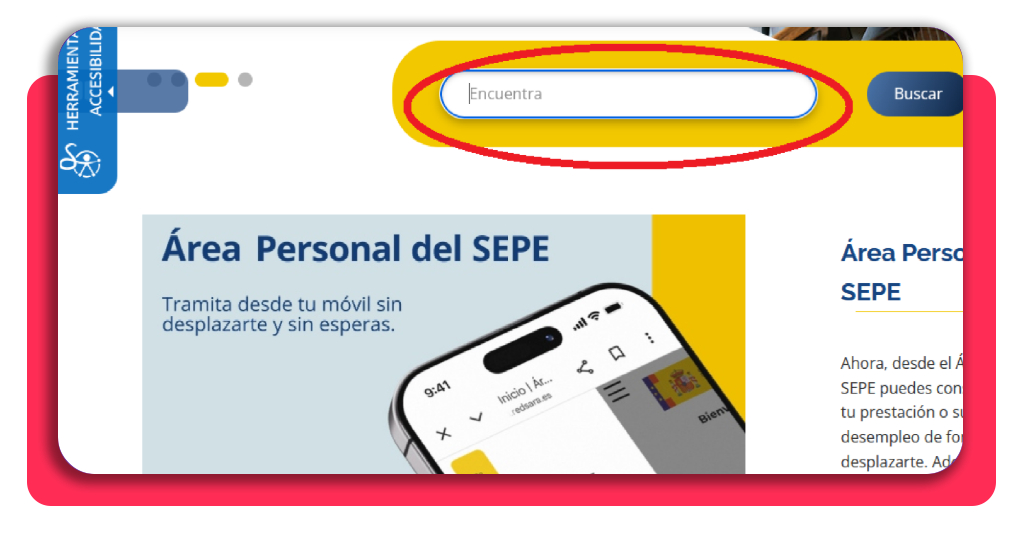 Inmigrante, así encuentras cursos gratis para acceder a empleo (SEPE) 3 Barra de búsqueda de formación en el portal del SEPE