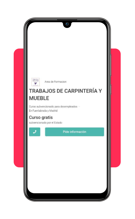 España necesita carpinteros: curso gratis para inmigrantes 4 Botón pide información del curso de carpintería