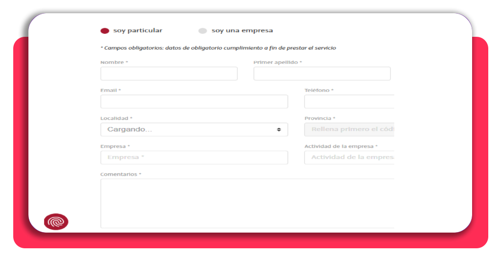 Curso pala cargadora gratis: consigue tu primer empleo sin experiencia 5 Formulario de solicitud del curso pala cargadora gratis con datos personales