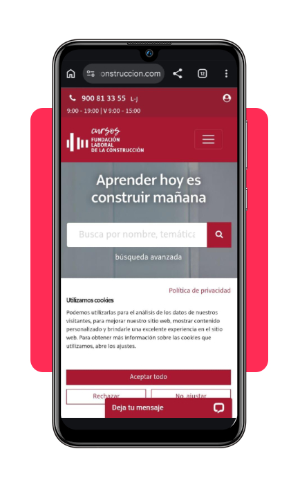 Sé operador de grúa móvil gratis: carnet tipo A 2 Acceder a la web de la Fundación Laboral de la Construcción desde el móvil