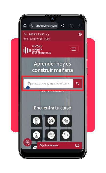 Sé operador de grúa móvil gratis: carnet tipo A 3 Buscar el curso de operador de grúa móvil en el buscador de la plataforma