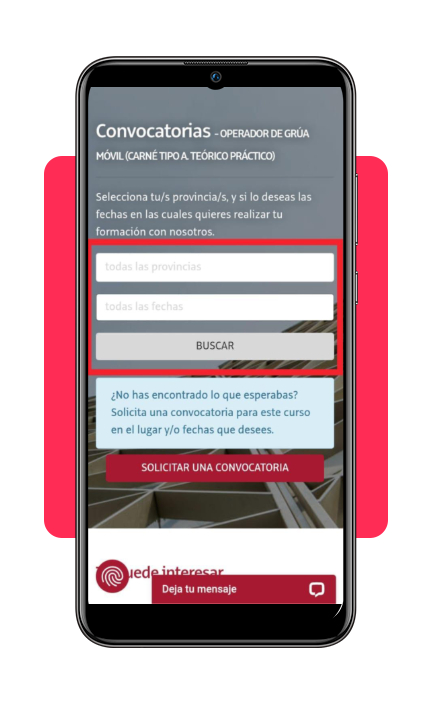 Sé operador de grúa móvil gratis: carnet tipo A 6 Buscador de convocatorias del curso de operador de grúa móvil por localidad