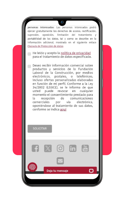 Sé operador de grúa móvil gratis: carnet tipo A 8 Aceptar términos y políticas de privacidad para solicitar el curso de grúa móvil