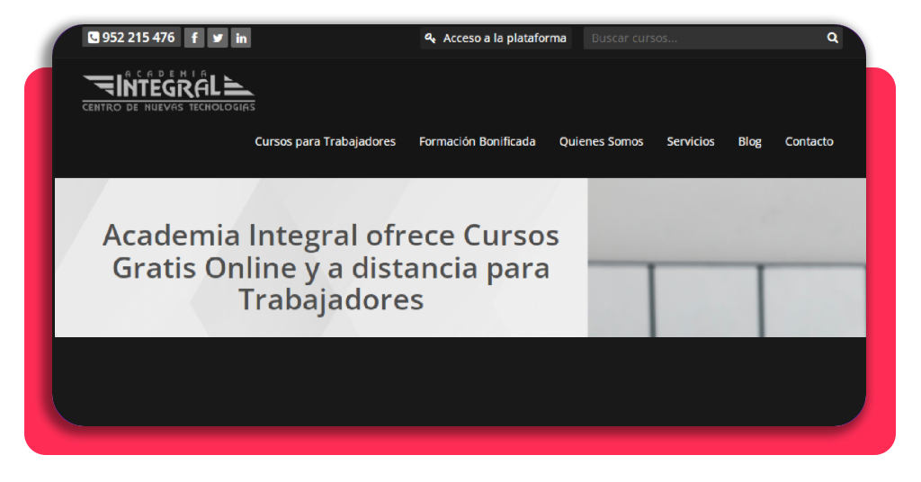 Solo el 11,5 % son mujeres en construcción: cambia esa cifra 1 Acceso a la plataforma web de Academia Integral para el curso de fábrica de albañilería
