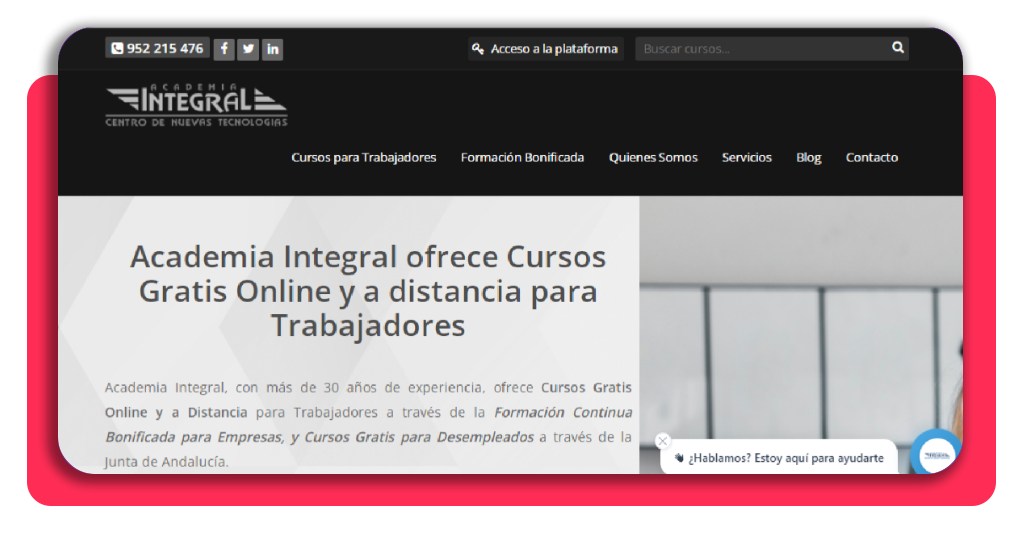 25 € la hora y SIN EXPERIENCIA: fórmate gratis como albañil 1 Acceso al portal oficial de Academia Integral para inscribirse al curso de albañilería