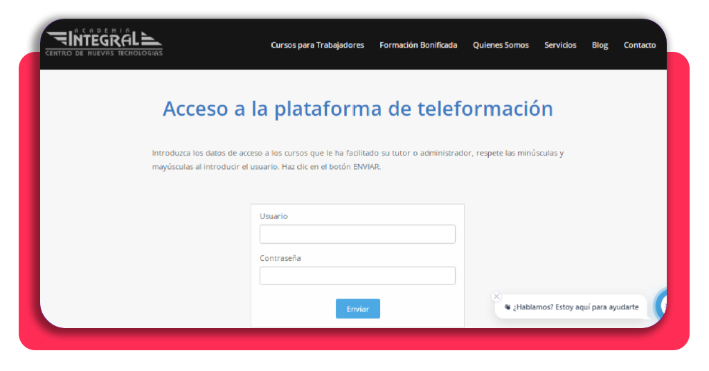 25 € la hora y SIN EXPERIENCIA: fórmate gratis como albañil 2 Registro de usuario en la plataforma Academia Integral para el curso gratuito de albañilería