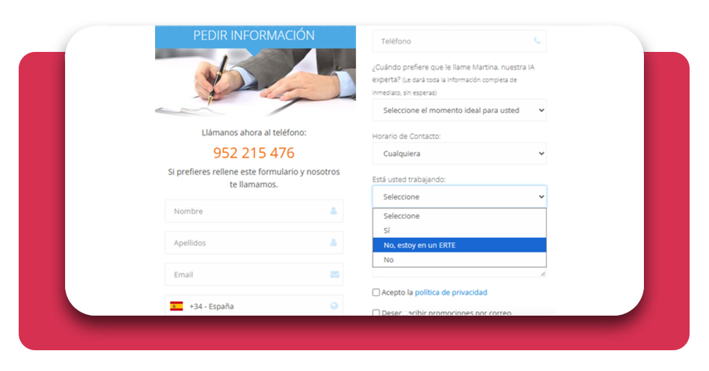 Descubre cuánto gana un electricista y fórmate GRATIS 5 Formulario de solicitud de información del curso de electricidad gratis