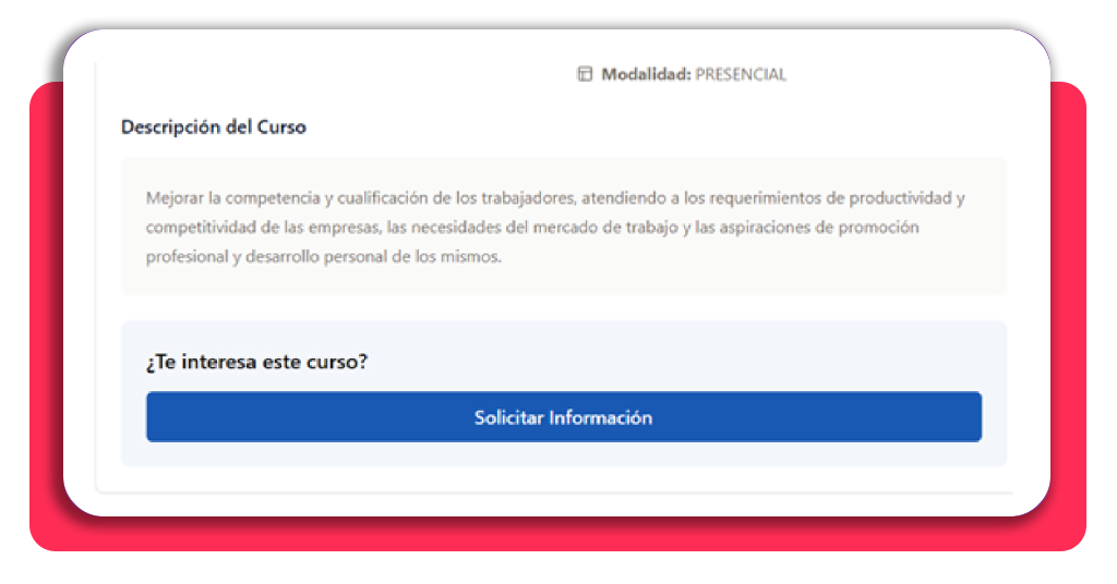 Trabaja AHORA montando equipos eléctricos con curso GRATIS 3 Formulario de solicitud de información del curso