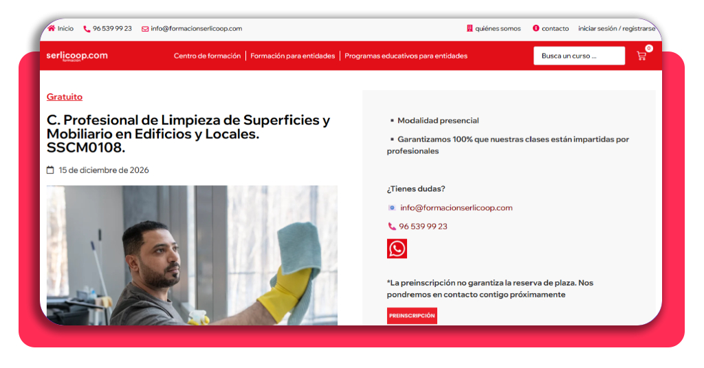 ¡ÚLTIMAS PLAZAS! Curso de limpieza e higienización fácil de realizar 1 IMG 9439 01