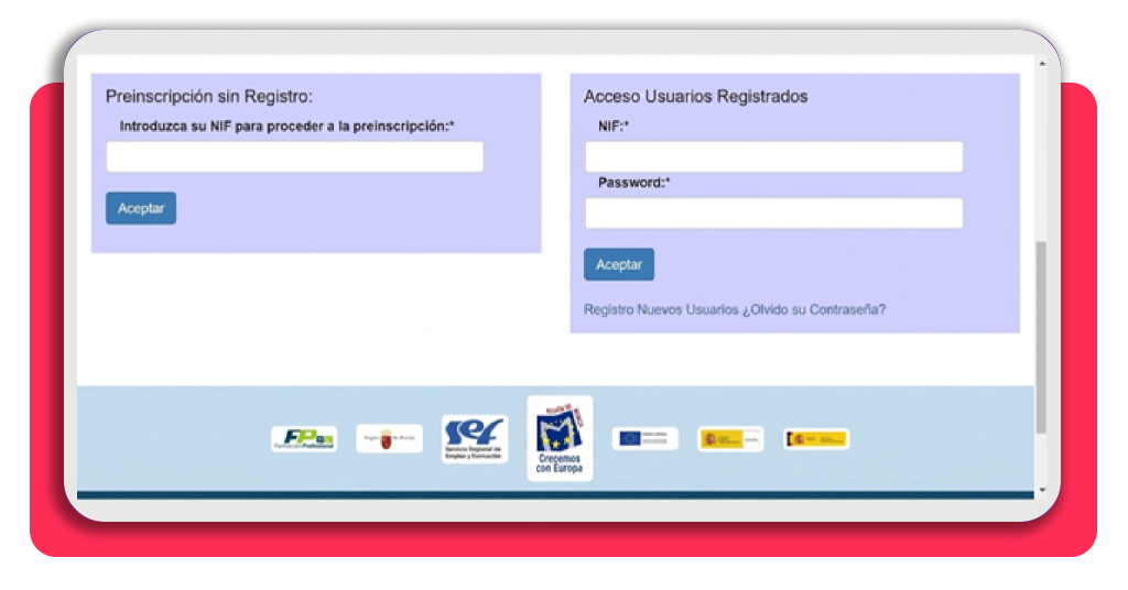 Trabaja como soldador: haz el curso GRATUITO con certificado 3 Formulario de preinscripción con campo para número NIF del curso de soldadura