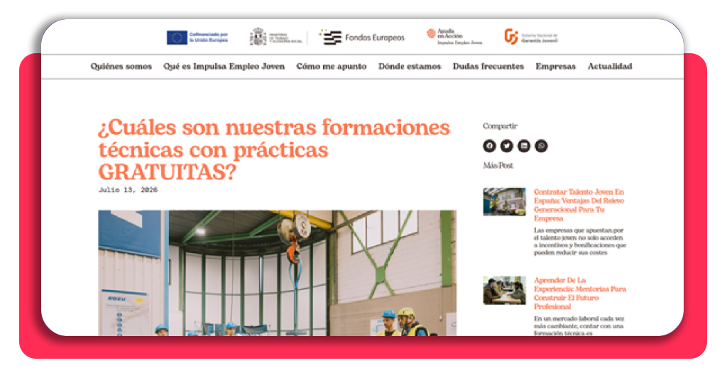 Curso de carnicería GRATIS: 100 horas de prácticas en empresas 1 Catálogo de formaciones en la web de Impulsa Empleo Joven