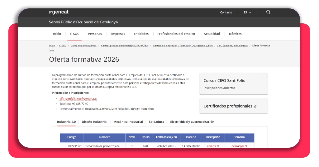 Trabajo como electricista: curso 100% GRATIS (con certificado) 1 Paso 1 inscripción curso electricista portal oficial